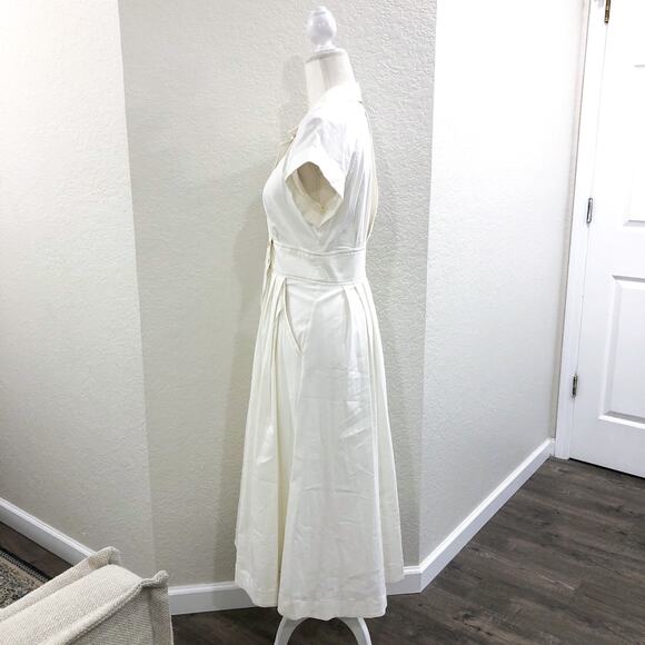 Anthropologie Maeve Poplin Midi Shirt Dress 8 - Picture 6 of 12